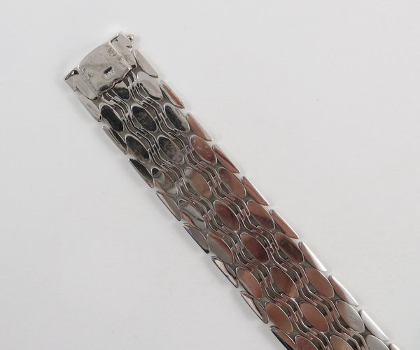 Vintage, 835 Silber Armband z. T. vergoldet, elegant klassisch, Herstellung um 1970/80