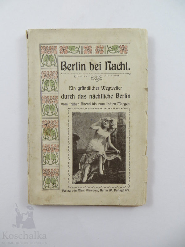 Berlin bei Nacht, antiquarisches Buch, um 1900, 107 Seiten