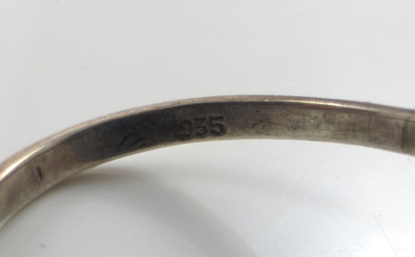 Vintage 935er Silber Lapislazuli Ring, Gr. 56