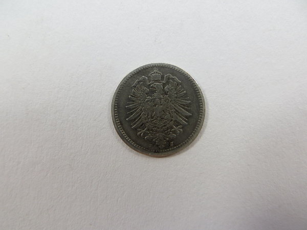 Kaiserreich, 20 Pfennig 1875 J, kleiner Adler, Silber, Erh. VZ