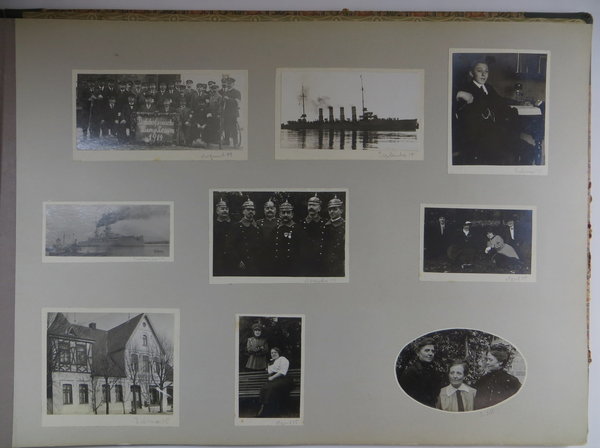 Fotoalbum Bremen-Vegesack von 1900-1917, u.a. von Gefangenen aus dem 1. WK, Original