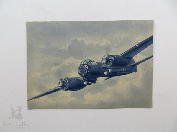 AK / Postkarte, Horizontal- und Sturzkampfflugzeug Junkers Ju 88 im Angriff, 2. Weltkrieg, Original