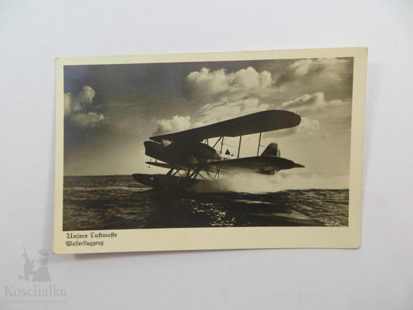 AK / Postkarte, Wasserflugzeug, 2. Weltkrieg, Original