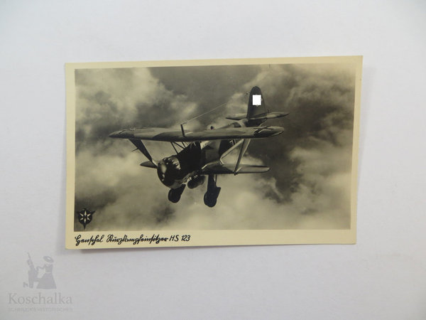 AK / Postkarte, Henschel Sturzkampfeinsitzer HS 123, 2. Weltkrieg, Original
