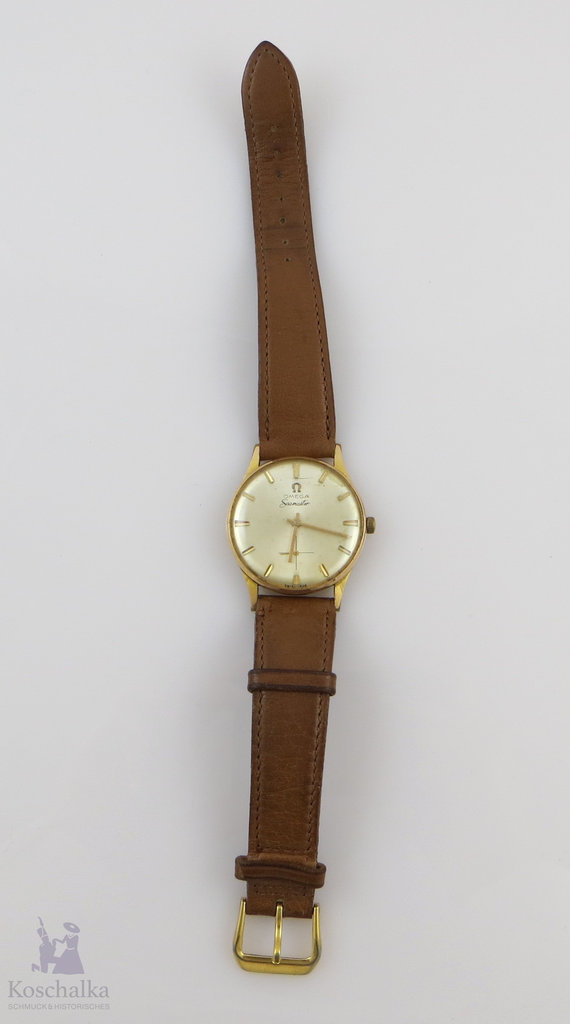 Vintage Omega Seamaster Armbanduhr Gold Double mit Handaufzug