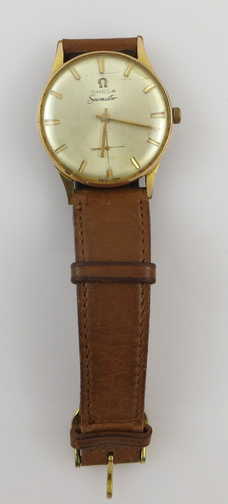 Vintage Omega Seamaster Armbanduhr Gold Double mit Handaufzug