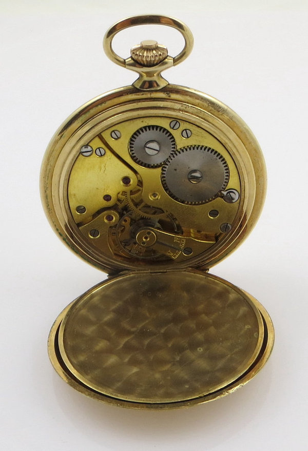 Antike Taschenuhr Gold Doublé SAVONETTE um 1920 - mechanisch