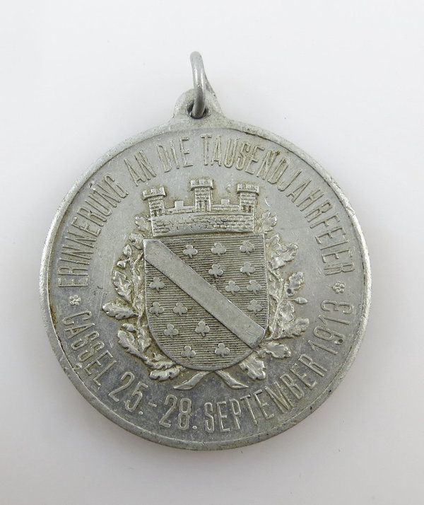 Medaille zur Erinnerung an die Tausendjahrfeier Kassel 25. - 28. September 1913, Original