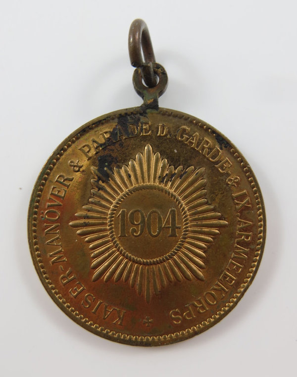 Medaille Kaiser Manöver & Parade D. Garde & IX Armeekorps 1904, Original