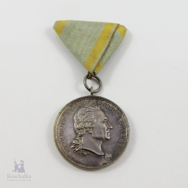 Sachsen, Medaille des Militärs - St. Heinrichs Orden in Silber, Original - selten!