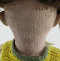 Antike Biskuitporzellan Kopf Puppe, Armand Marseille 246/1