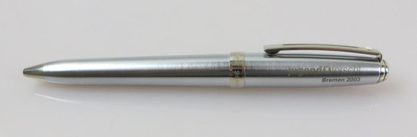 Vintage SHEAFFER Kugelschreiber USA aus gebürstetem Metall mit Etui