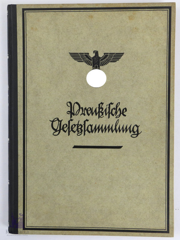 "Preußische Gesetzsammlung" 1939, 121 Seiten, III. Reich, Original
