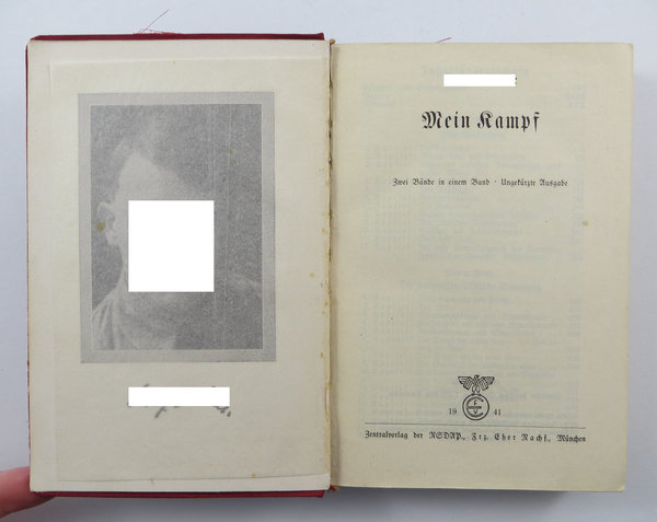 "Mein Kampf" von A.H., Tornisterausgabe 1941, 781 Seiten, Original