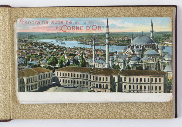 Antikes Postkarten Buch Fotos "Souvenir de Constantinopel" um 1900