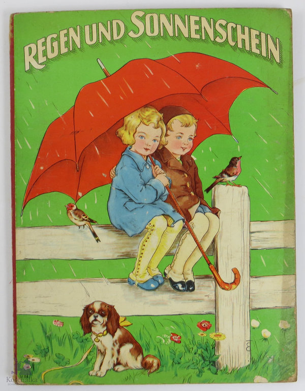 Antikes Buch Bilderalbum "Regen und Sonnenschein", 4 Seiten, um 1938