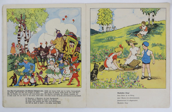 Antikes Buch "Sing mit uns - Alte Kinderlieder", 16 Seiten, um 1930