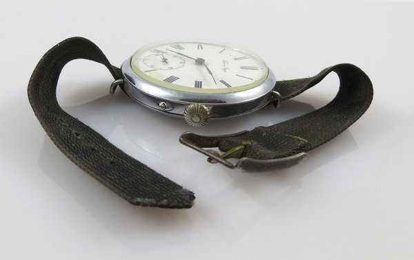 Antike Pavel Bure/Paul Buhre, Zarenreich, erste Armbanduhr, Rarität, um 1900