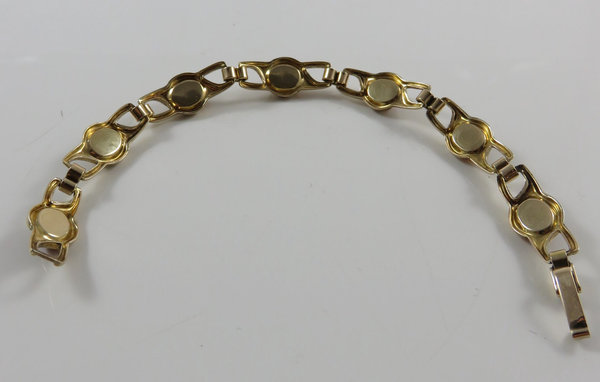 Vintage Naturbernstein Armband aus 925er Silber vergoldet, um 1980