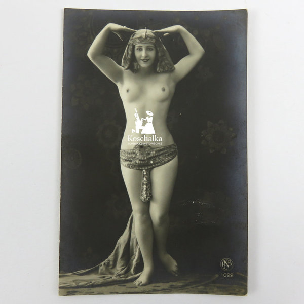 Antike Ansichtskarte Erotik, Frauen Akt, um 1920, Frankreich, Original