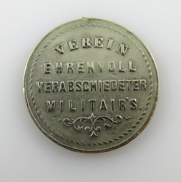 Sachsen, Medaille "Verein Ehrenvoll verabschiedeter Militair´s", um 1871, Original