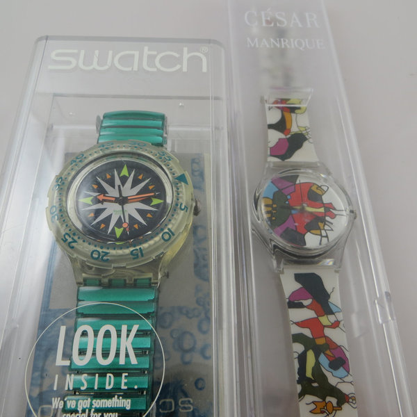 Swatch Scuba 200 sdk 108  und 1 x Cesar Manrique Watch Collection