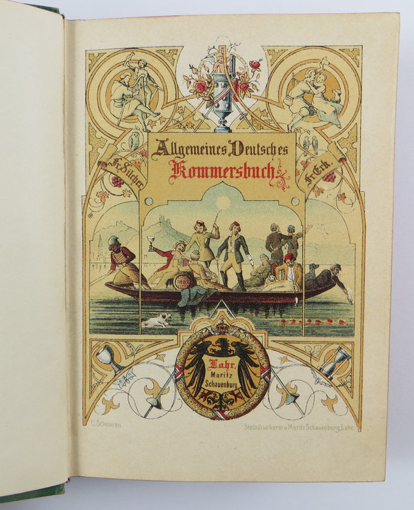 Buch Schauenburgs "Allgemeines Deutsches Kommersbuch" 1906, 752 Seiten