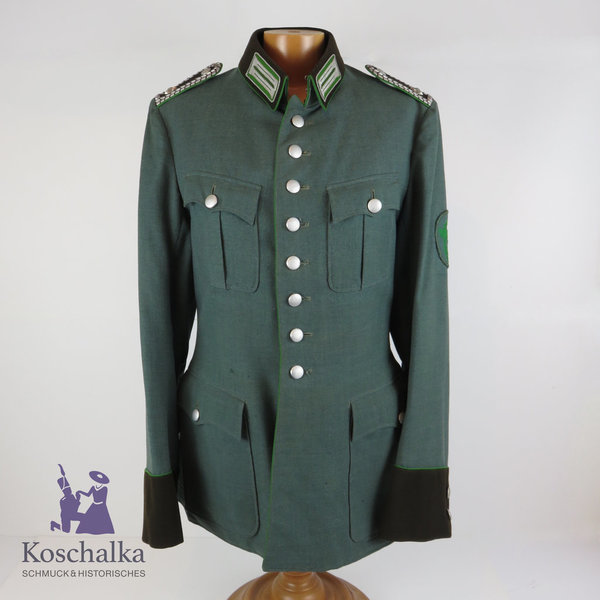 Polizei Dienstrock für einen Revieroberwachtmeister der Schutzpolizei, III. Reich, Original