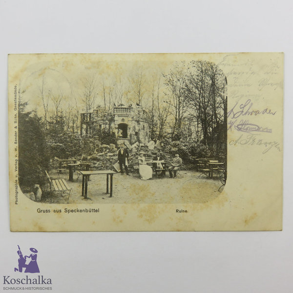 AK / Postkarte "Gruss aus Speckenbüttel, Ruine", gelaufen 1902