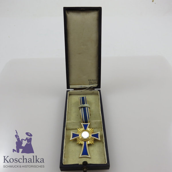 Mutterkreuz in Stufe Gold mit Verleihungsetui, III. Reich, Original