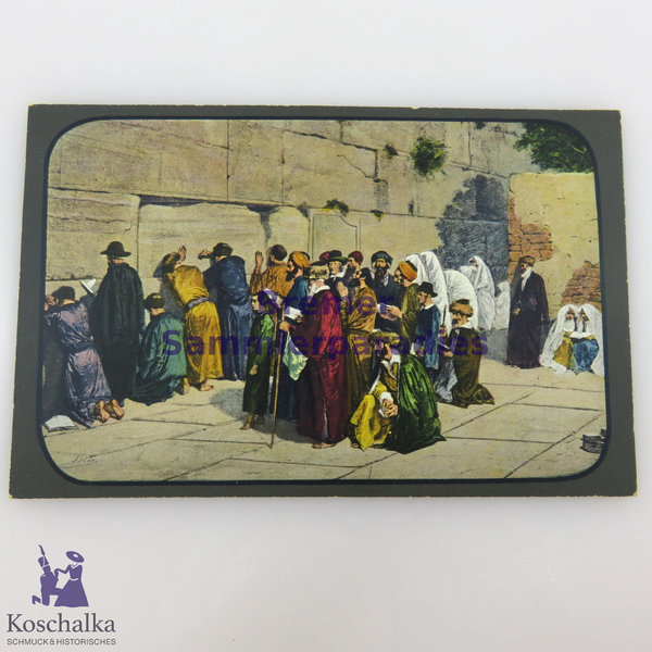 Ak Jerusalem, Judaika Klagemauer um 1900, original, selten